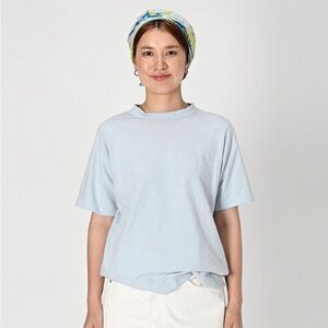 45Rpm Short Sleeve Embroidered Logo 908 Unisex Cotton Top Japan Oversized